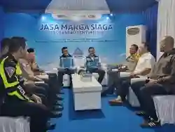 Kakorlantas Meninjau Arus Balik Lebaran di Tol Banyumanik Malam Ini